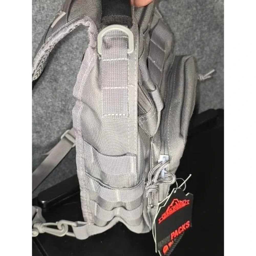 Red Rock Outdoor Gear Rover Sling Pack Gray Tactical MOLLE CCW Bag Hiking Travel